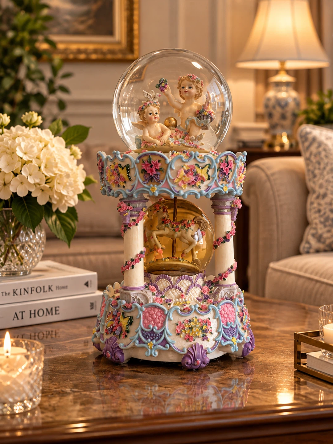 Decorative Musical Carousel Snow Globe