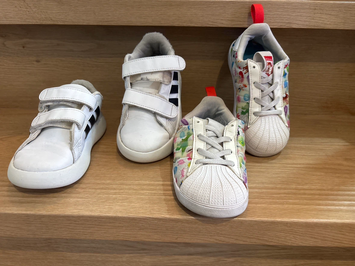 Two Pairs of Kids Adidas Sneakers