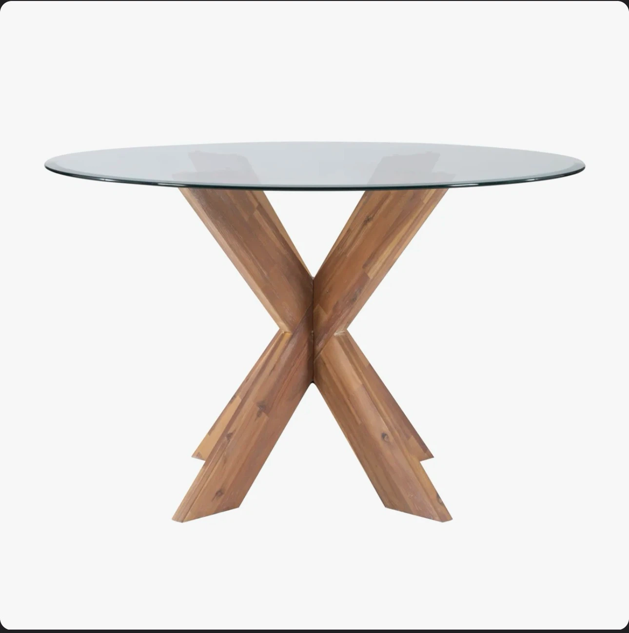 WAYFAIR ASTRID 48” GLASS TOP DINING TABLE - photo 2