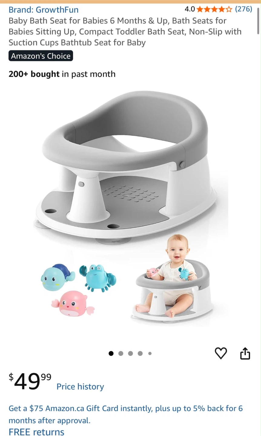 GrowthFun Baby Bath Seat