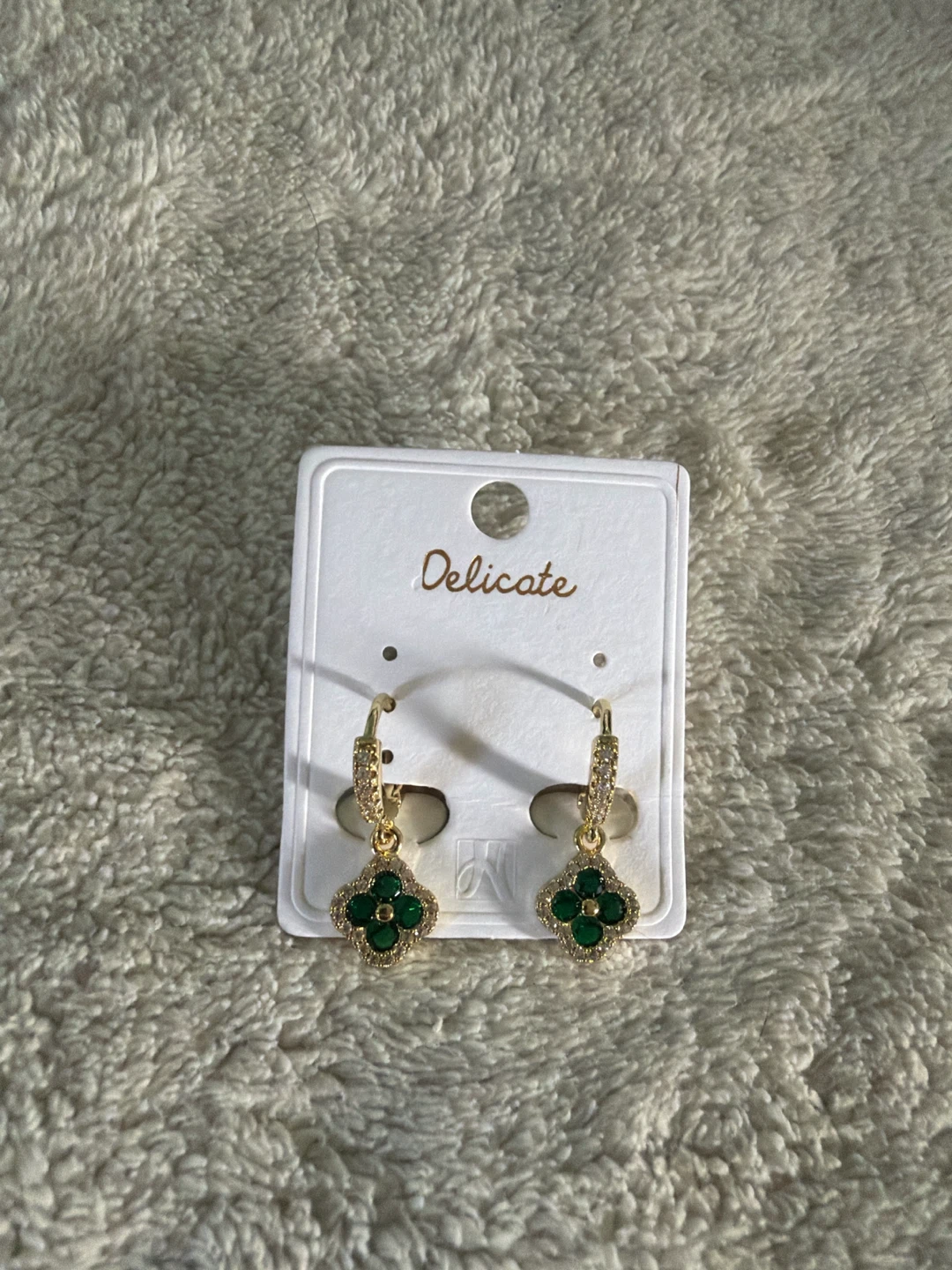 Delicate clover dangle earrings