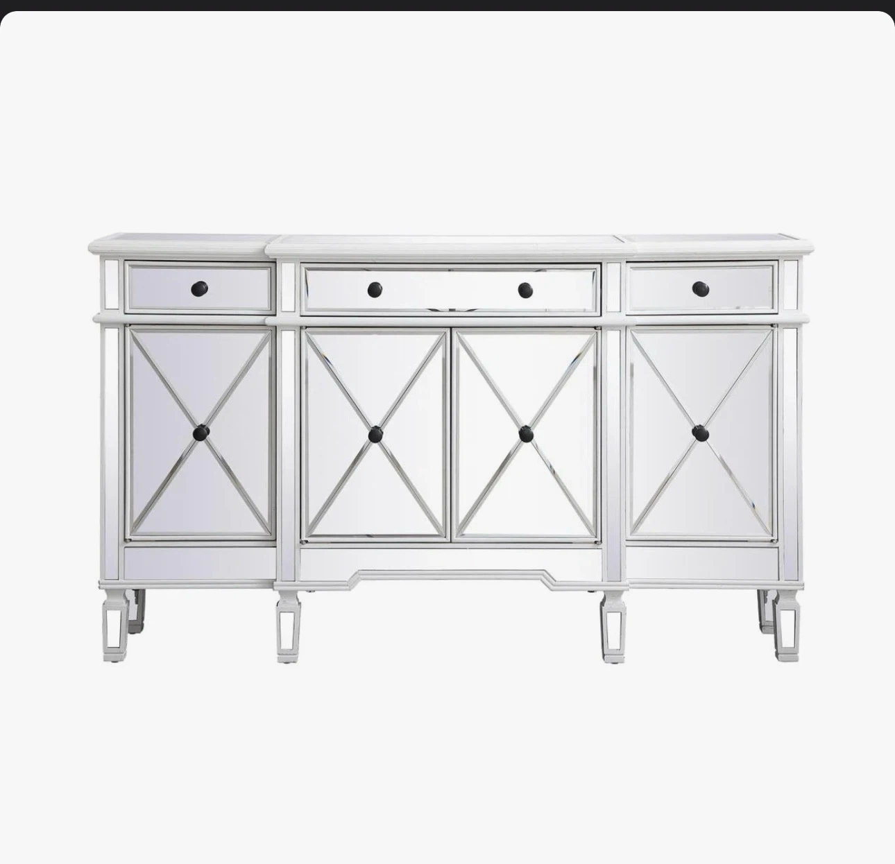 WAYFAIR CAILA 3-DRAWER SIDEBOARD / BUFFET( Read Description) - photo 3