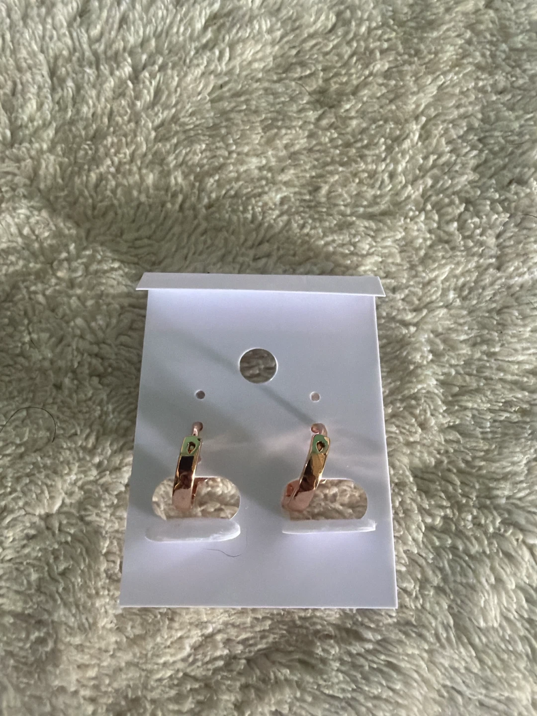 Rose Gold Tone Flower Hoop Earrings - photo 2
