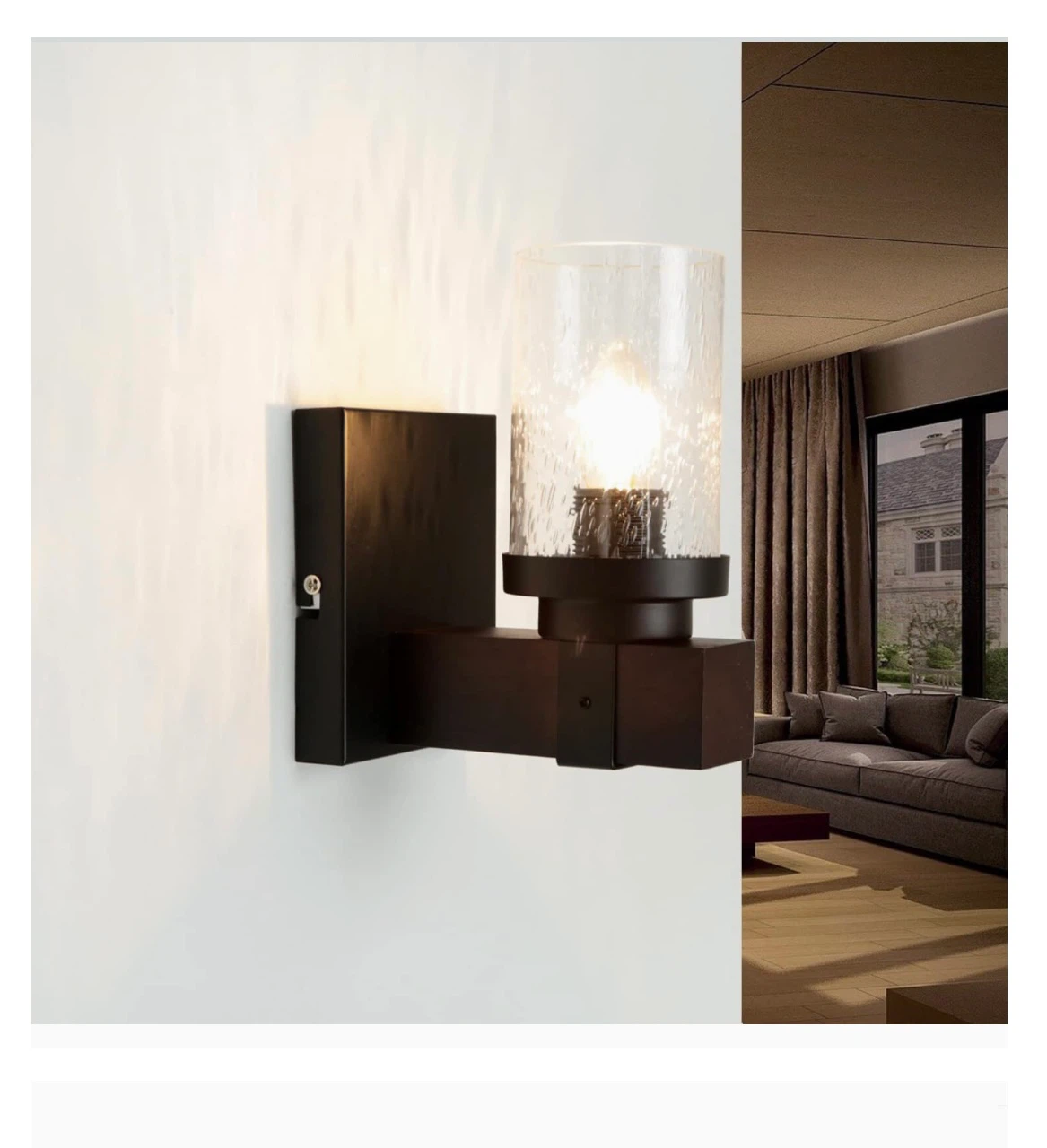 2-Set Wood Grain Vanity Lights - photo 3