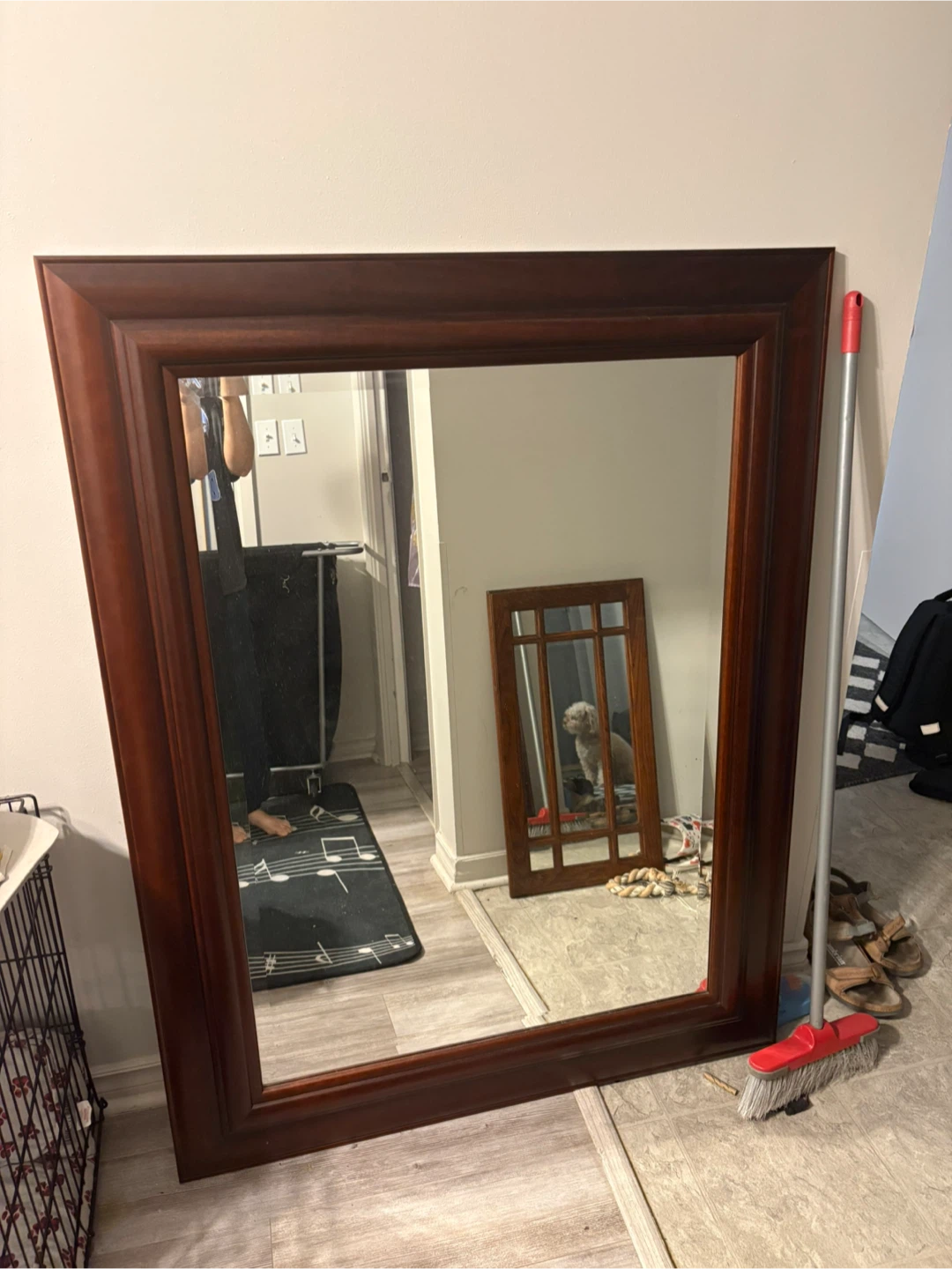 Large Wooden Wall Mirror