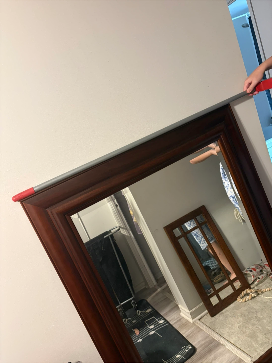 Large Wooden Wall Mirror - photo 2