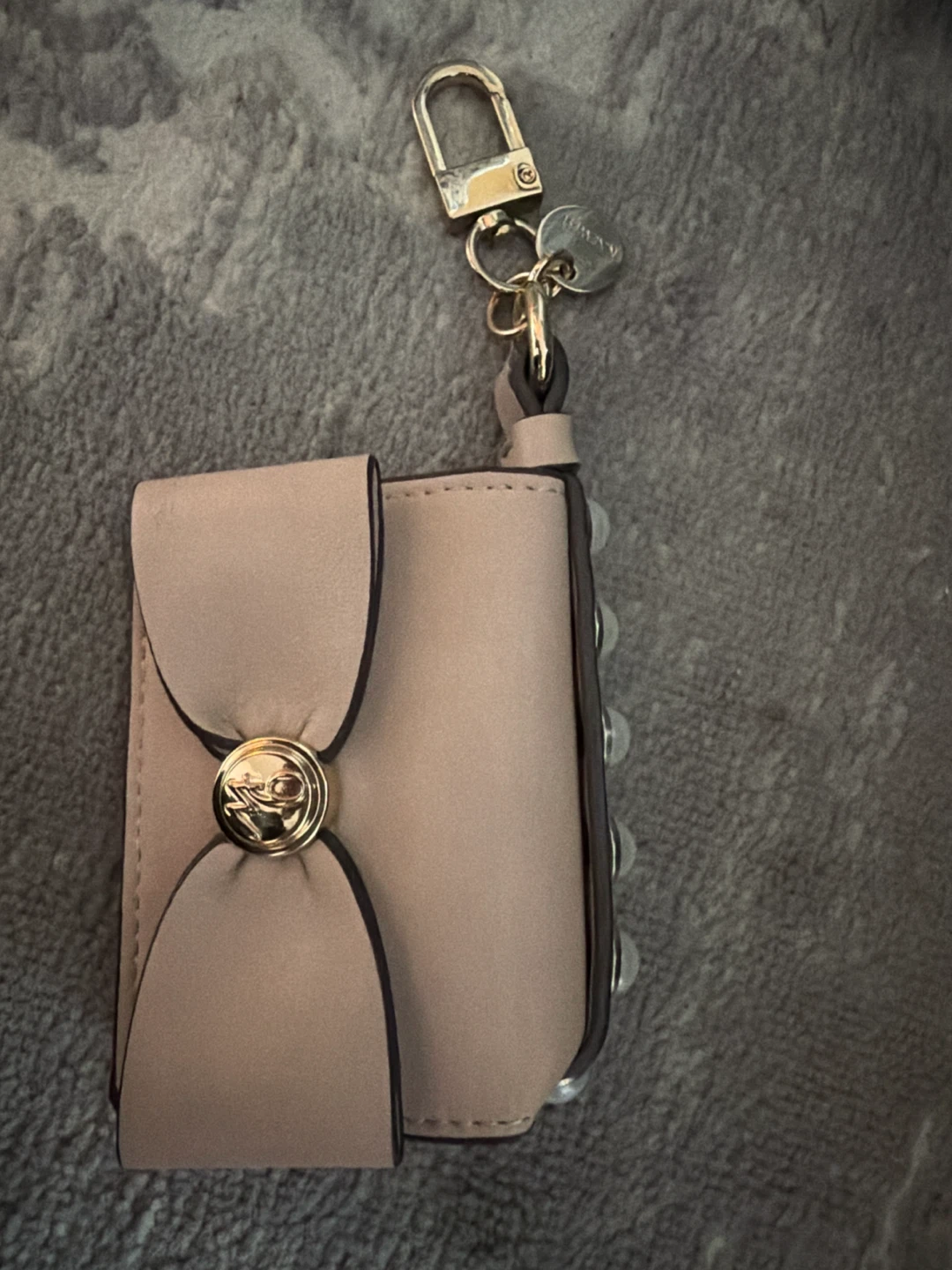 Nine West Bow Pearl Keychain Pouch