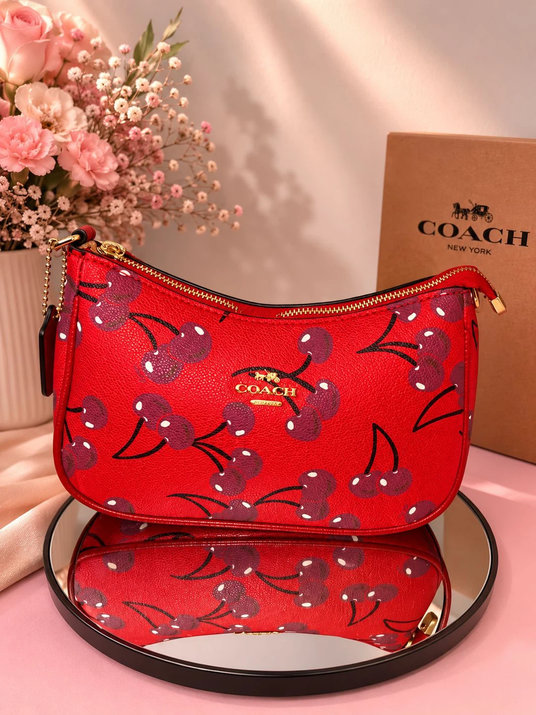 Coach Cherry Print Teri Shoulder Bag