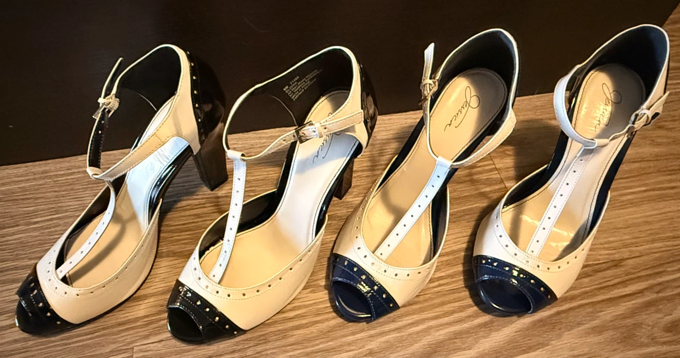 BRAND NEW • JESSICA Heels • Black Pair/Blue Pair • Size 9M - photo 2