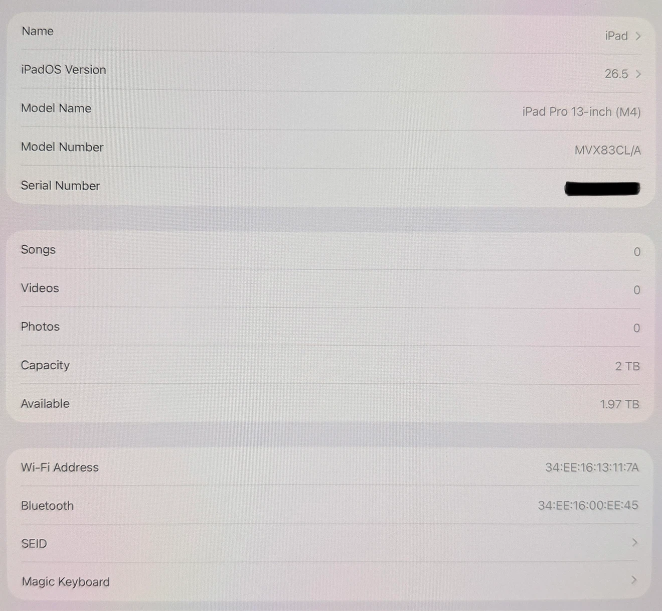 M4 / 2TB / 16GB RAM / IPad Pro 13" / Wifi / 100% Battery - photo 3
