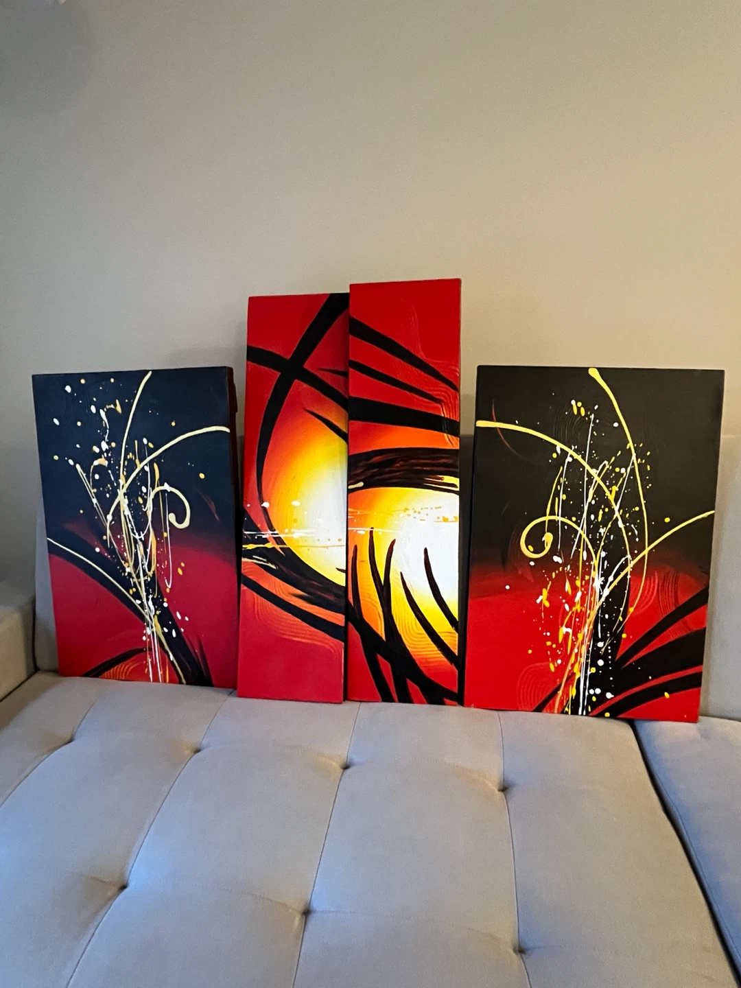 Abstract 4-Piece Canvas Wall Art Set
