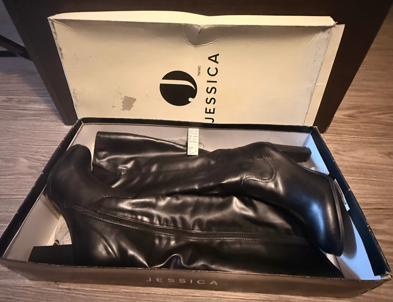 BRAND NEW • JESSICA Leatherette Boots w ORIGINAL Box/Tag