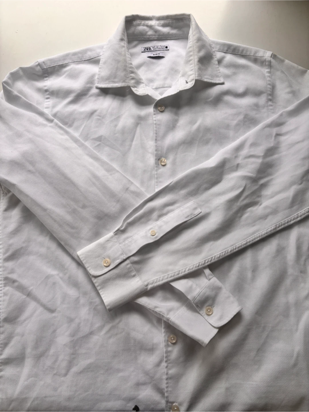 Zara Slim Fit White Shirt size L - photo 3