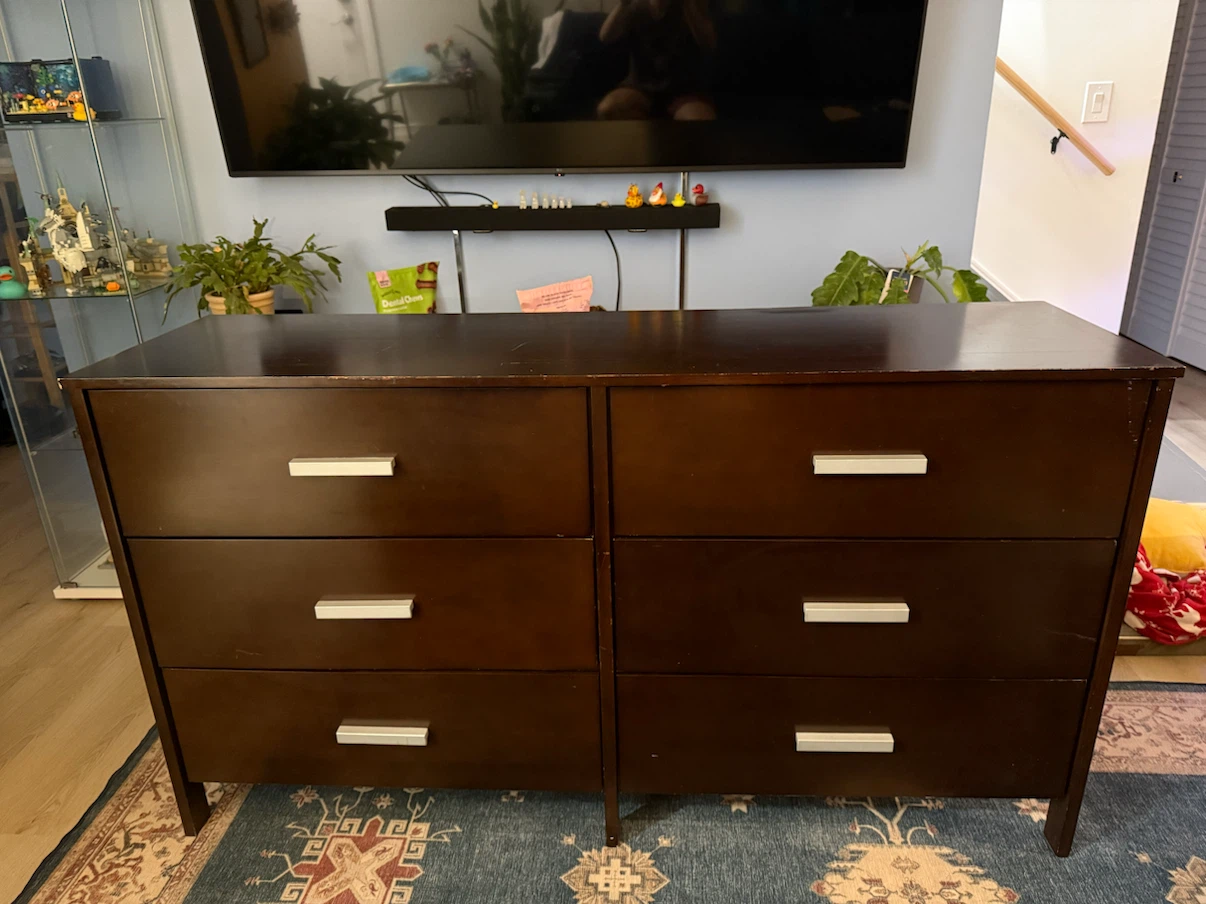 Dark Brown 6-Drawer Dresser