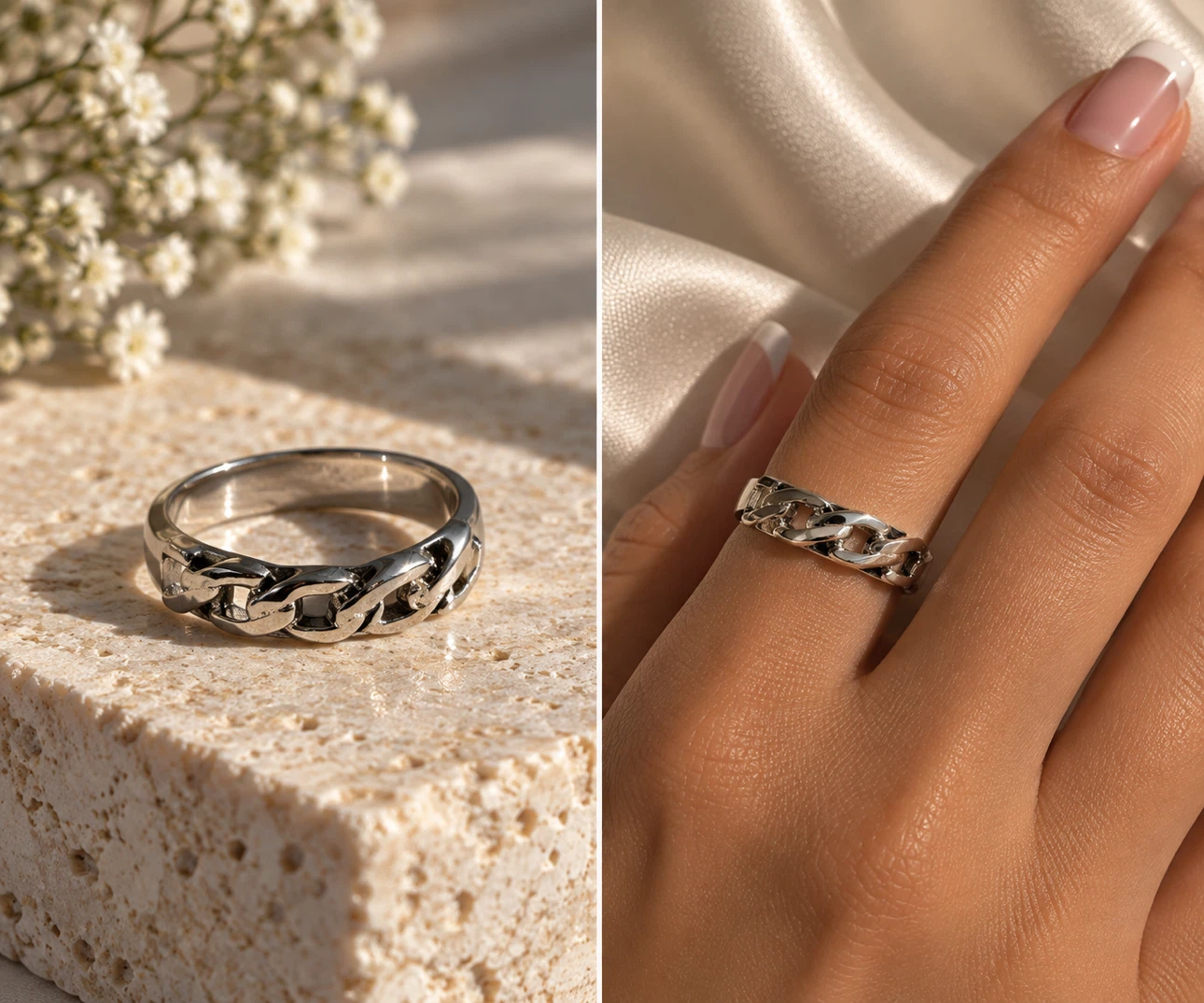 Silver Chain Link Ring