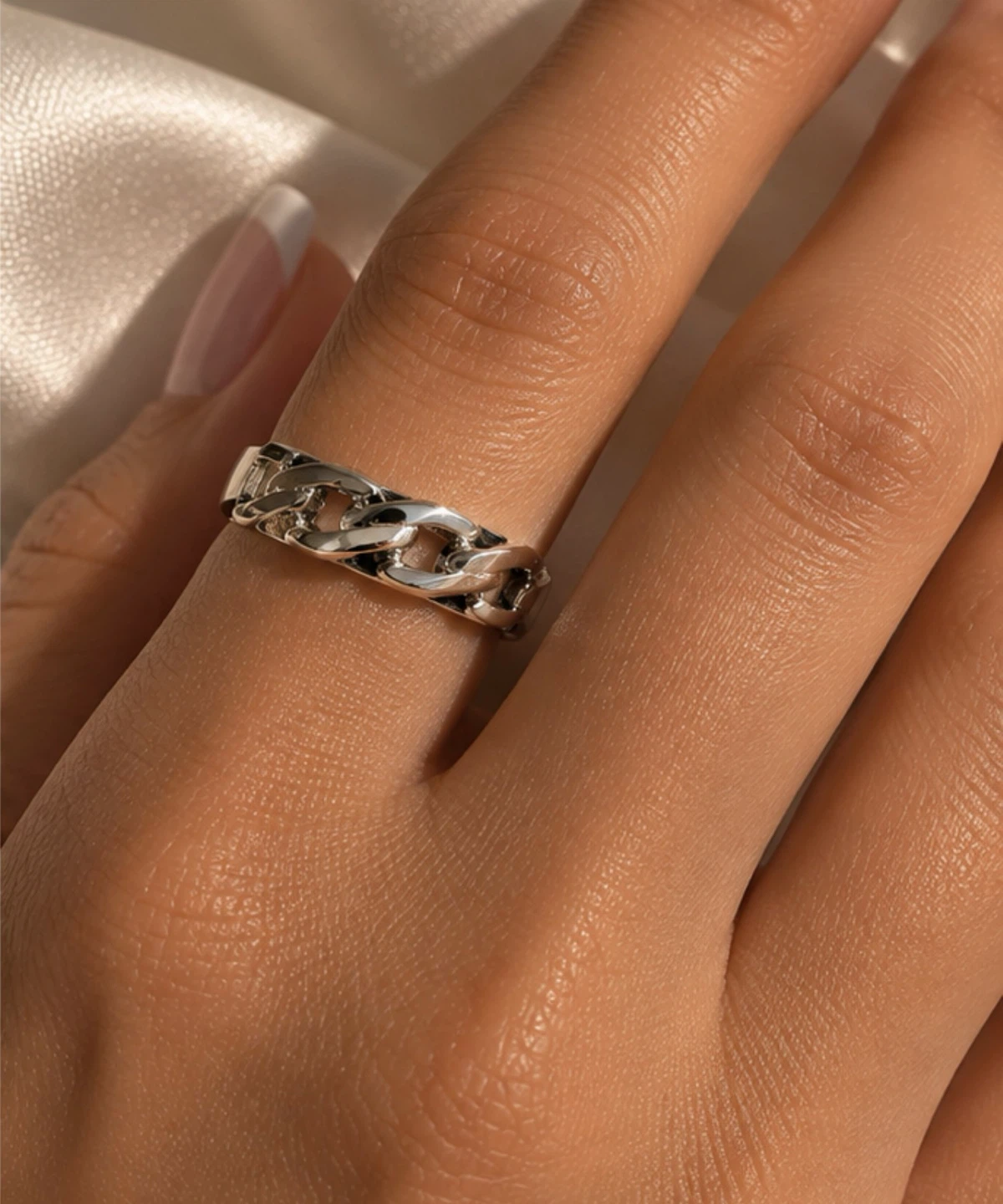 Silver Chain Link Ring - photo 2