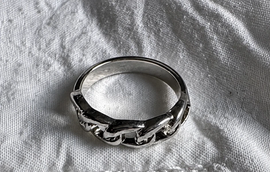 Silver Chain Link Ring - photo 3