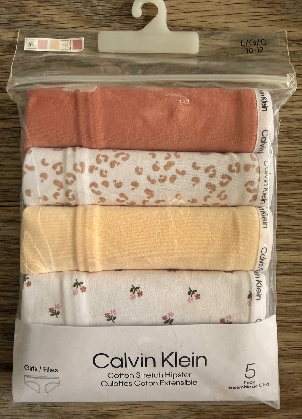 NEW • CALVIN KLEIN SEALED • 5 Pair COTTON Stretch Hipster