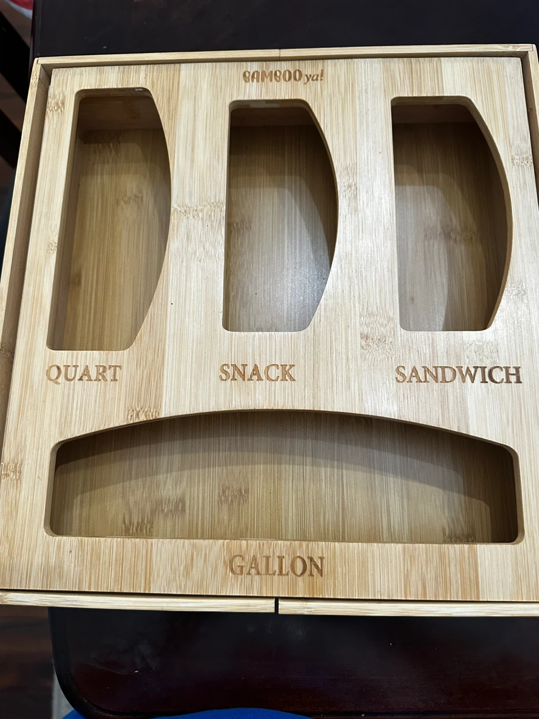 BAMBOOya! Bamboo Bag Storage Organizer