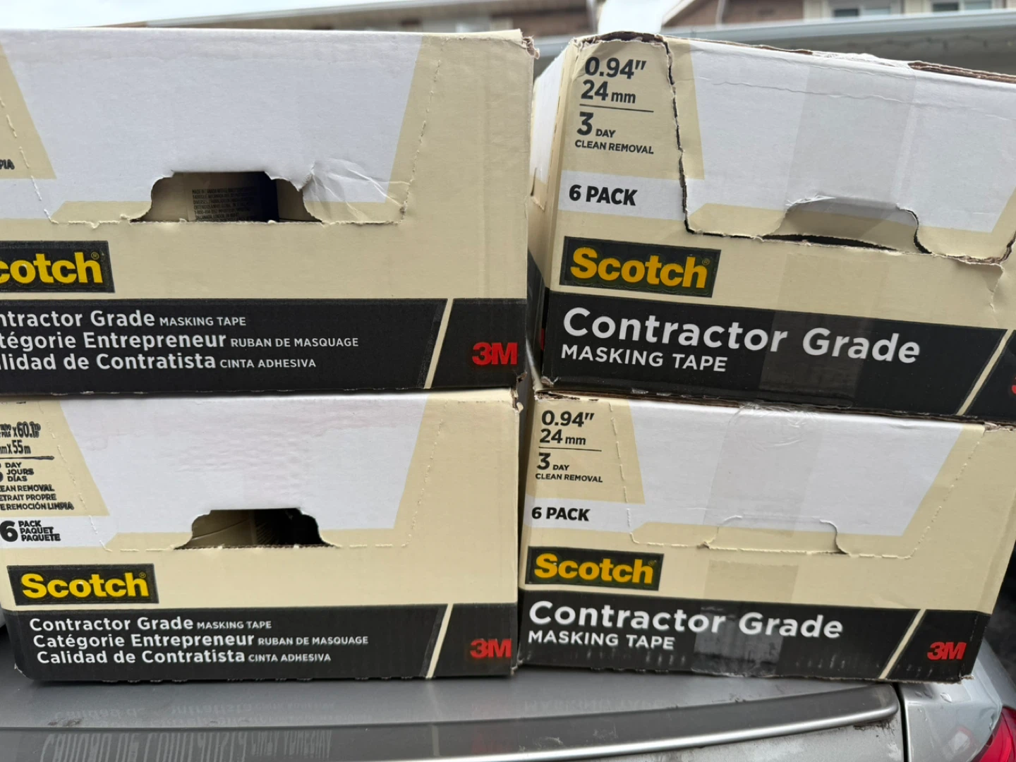 Scotch Contractor Grade Masking Tape 6pk Master 144qty
