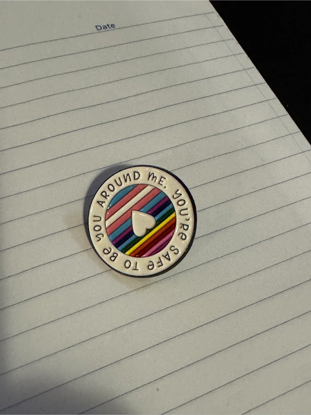 You're Safe To Be You Around Me Pride Enamel Pin - photo 2