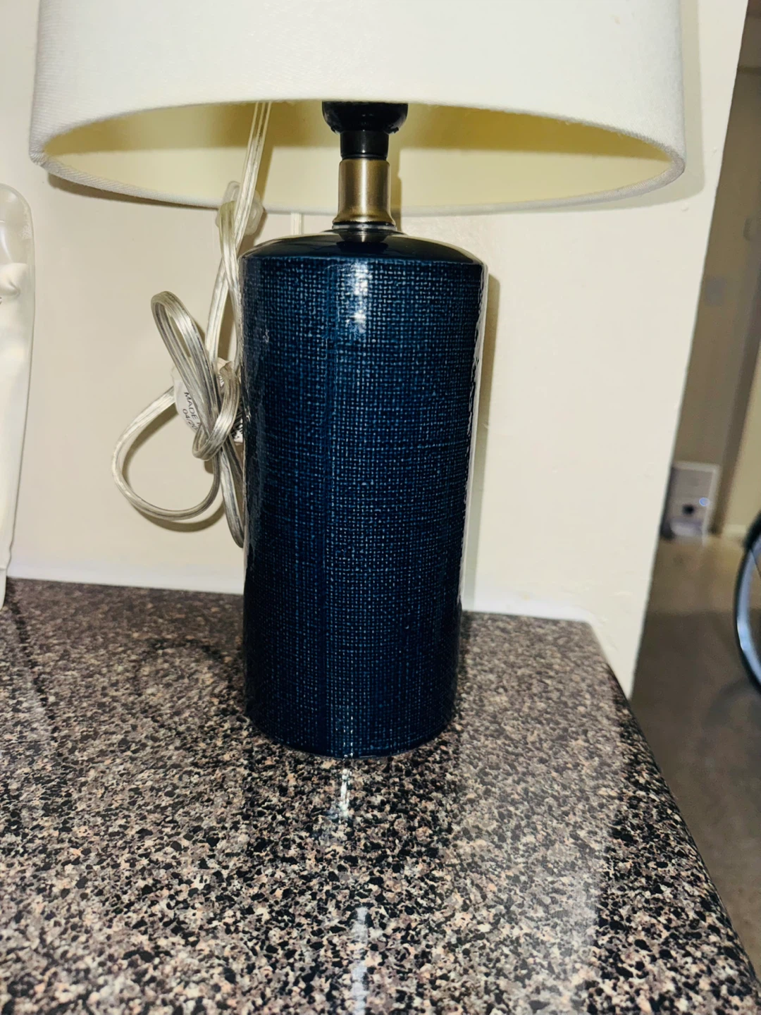 Navy Ceramic Table Lamp - photo 2