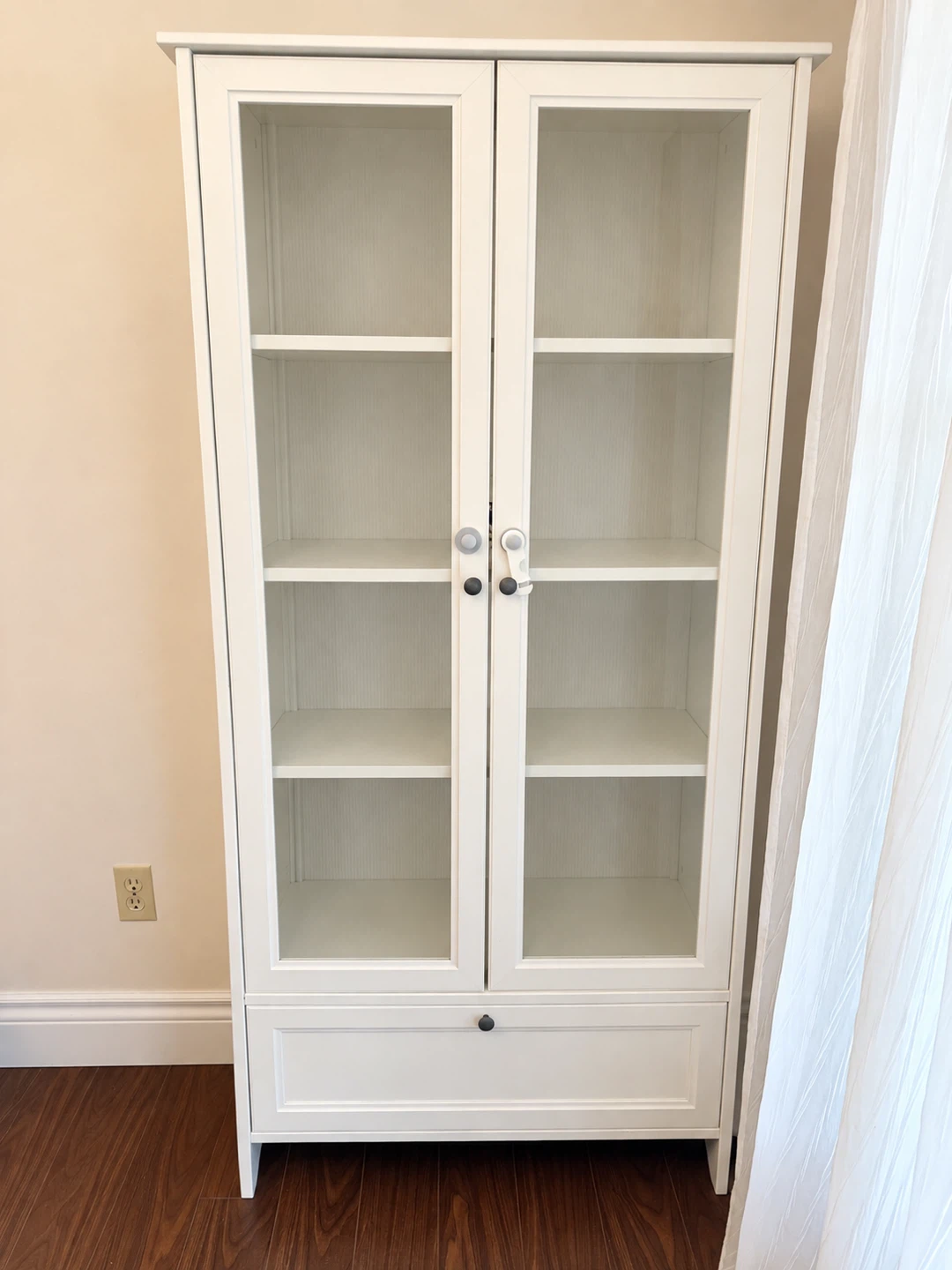 IKEA Style Glass Door Cabinet