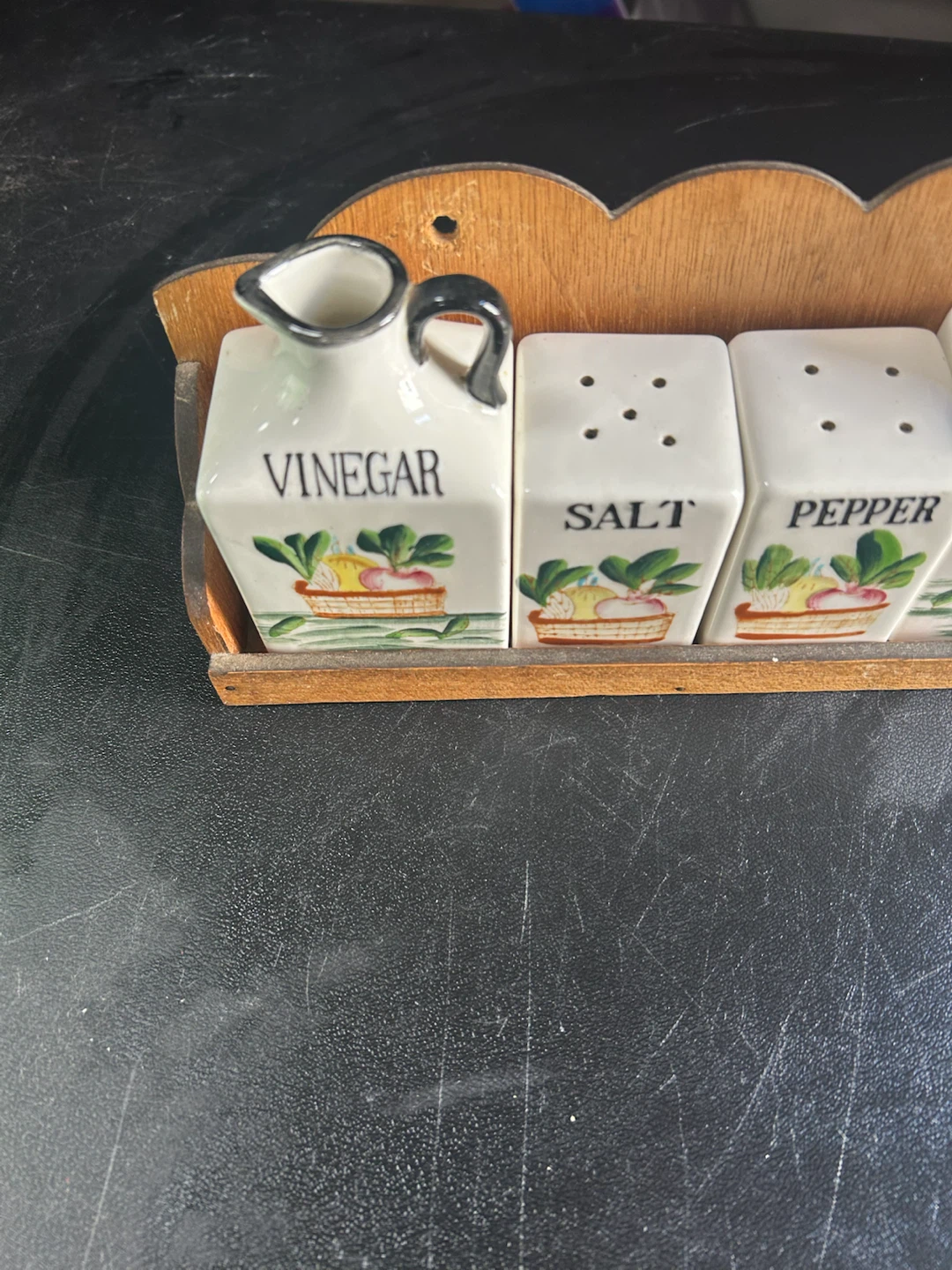 Ceramic Oil, Vinegar, Salt and Pepper Cruet Set - photo 2