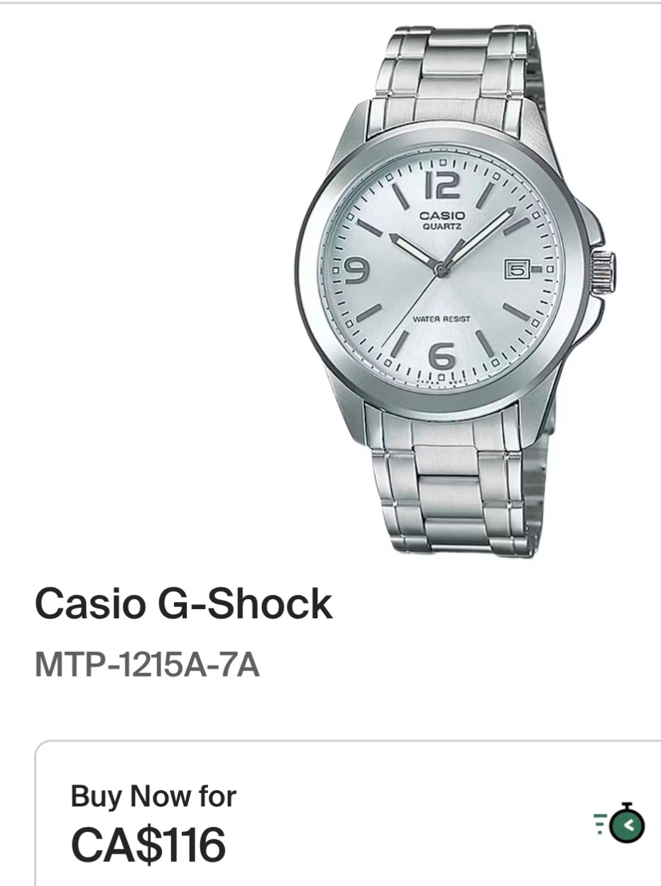 Casio Quartz MTP-1215A-7A Watch - photo 2