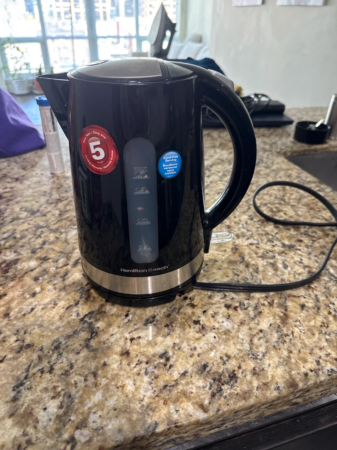 Hamilton Beach 1.7L Cordless Electric Kettle