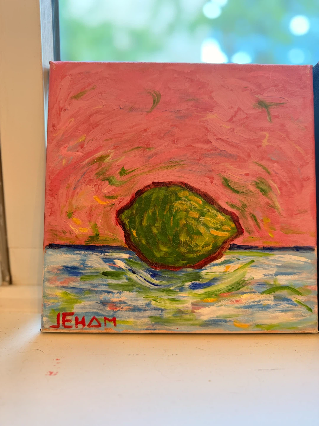 Set of 3 Fruit Original Oil Paintings 8x8 - photo 3