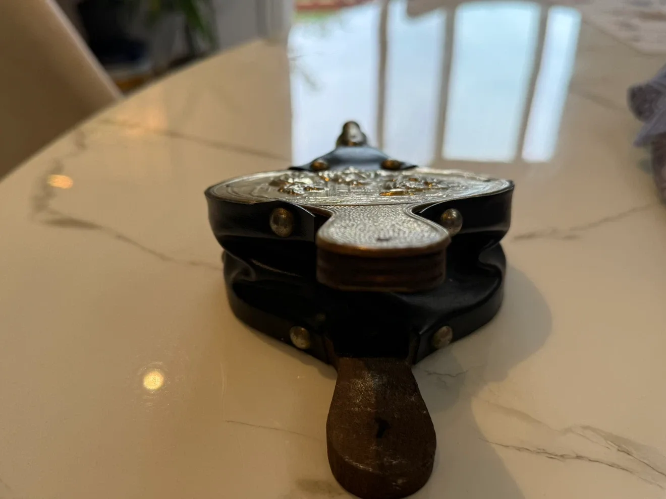 Vintage Brass and Wood Fireplace Bellows - photo 2
