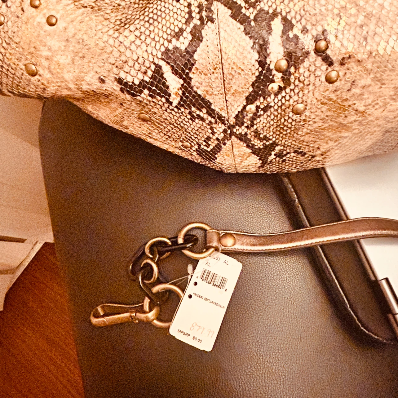 Coach snakeskin print leather hobo bag brand new with tag - photo 2