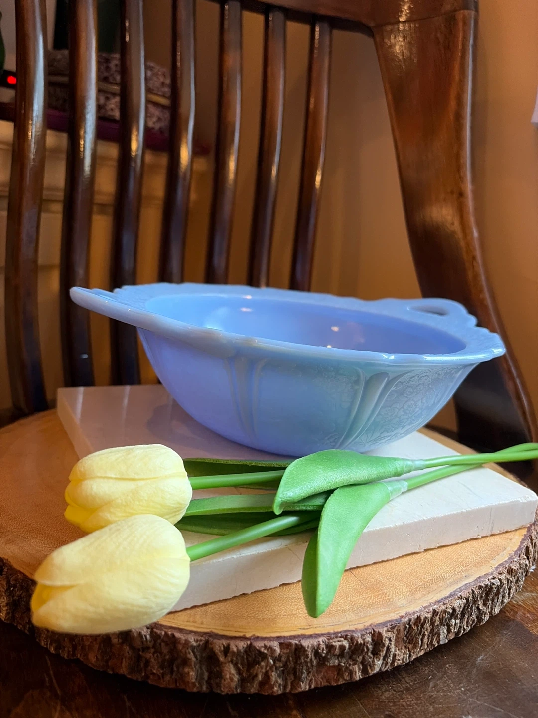 Vintage Light Blue Milk Glass Bowl - photo 5