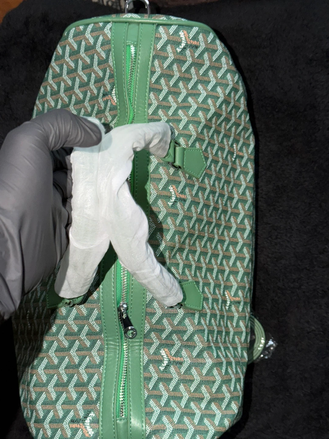 Goyard Green Patterned Bag - photo 3
