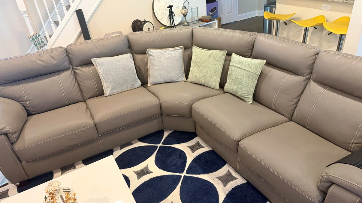 Gray L-shaped Sectional Sofa