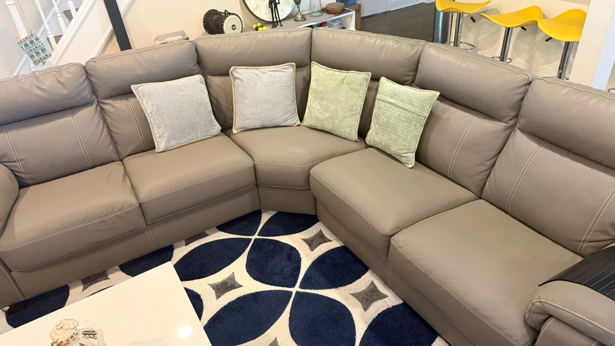Gray L-shaped Sectional Sofa - photo 4