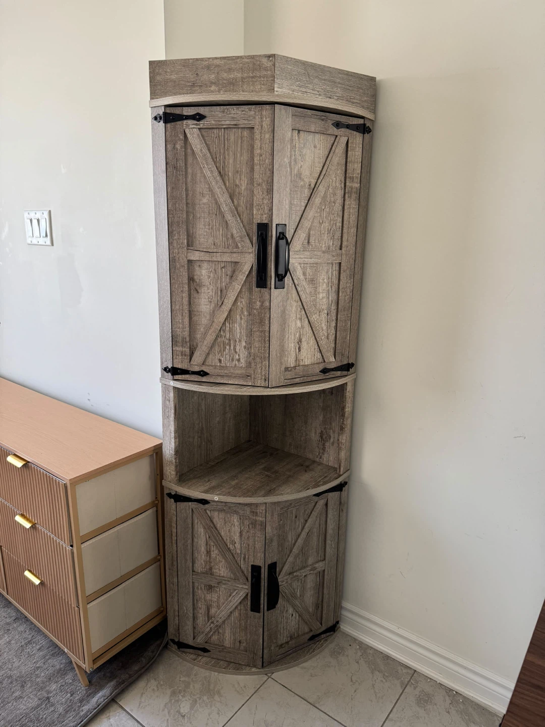 Rustic Corner Cabinet
