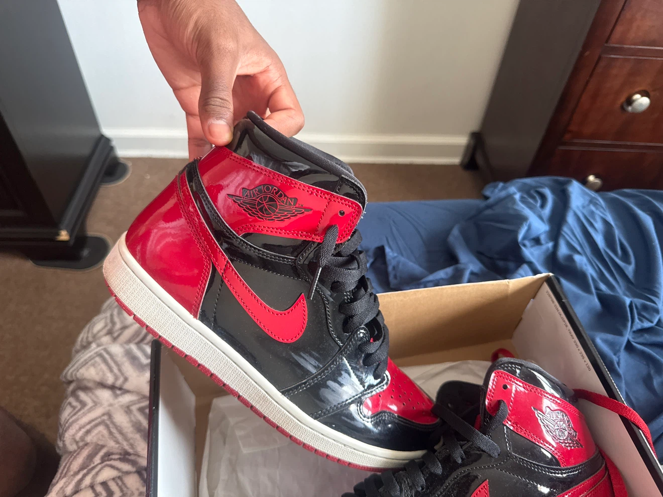 Air Jordan 1 Retro High OG Patent Bred Size 11 - photo 3