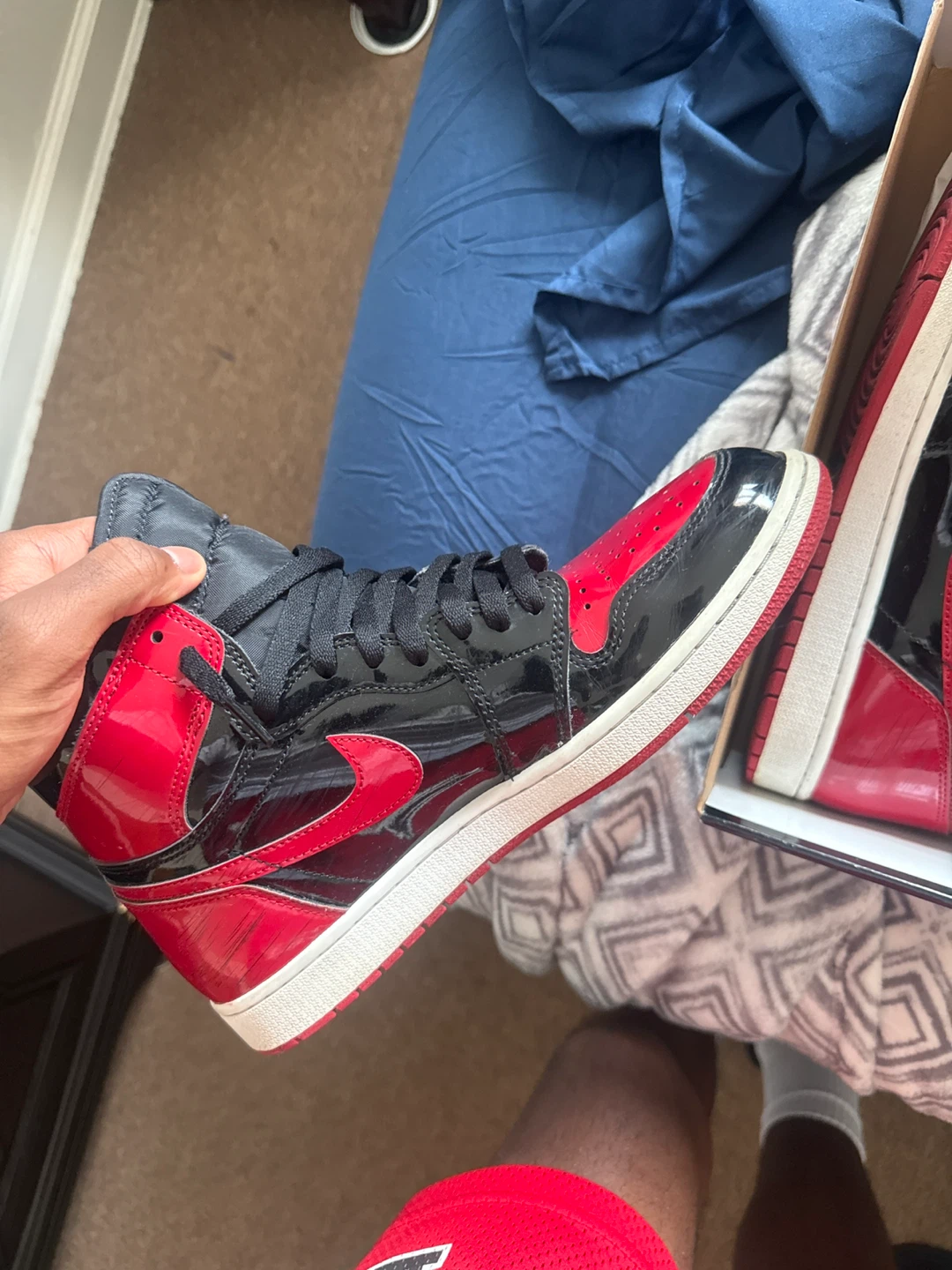 Air Jordan 1 Retro High OG Patent Bred Size 11 - photo 4