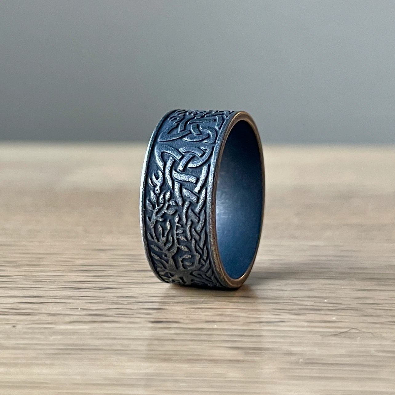Retro style Tree of life & Celtic knot stainless ring (size 10) - photo 2
