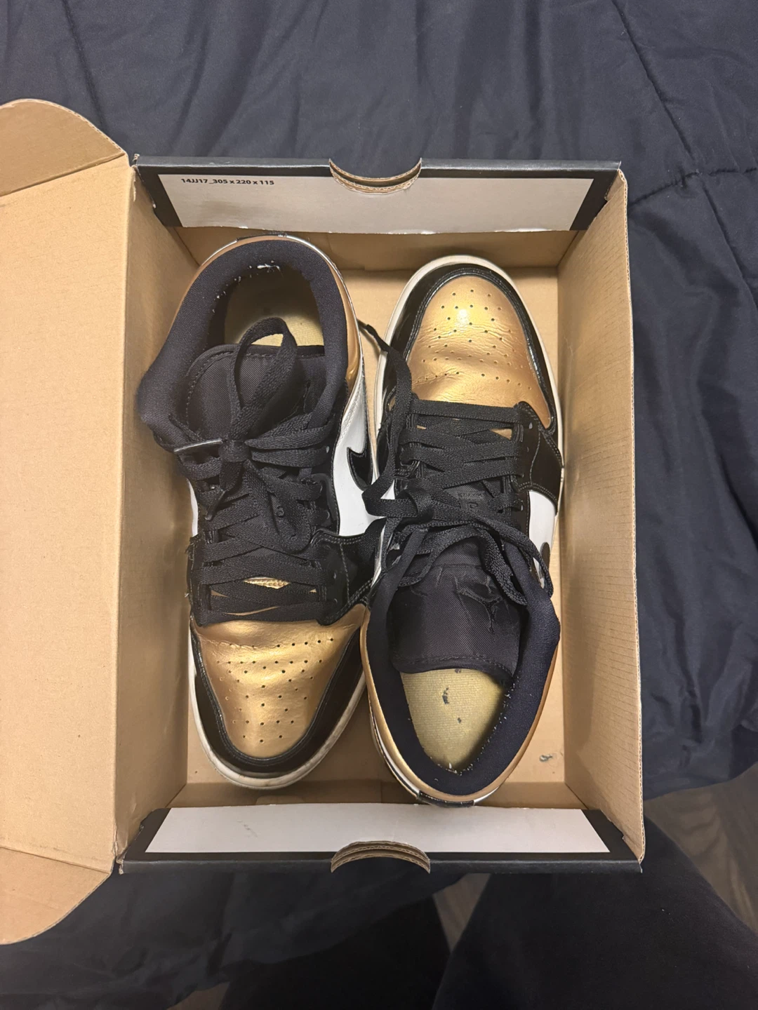 Air Jordan 1 Low Gold Black White - photo 3