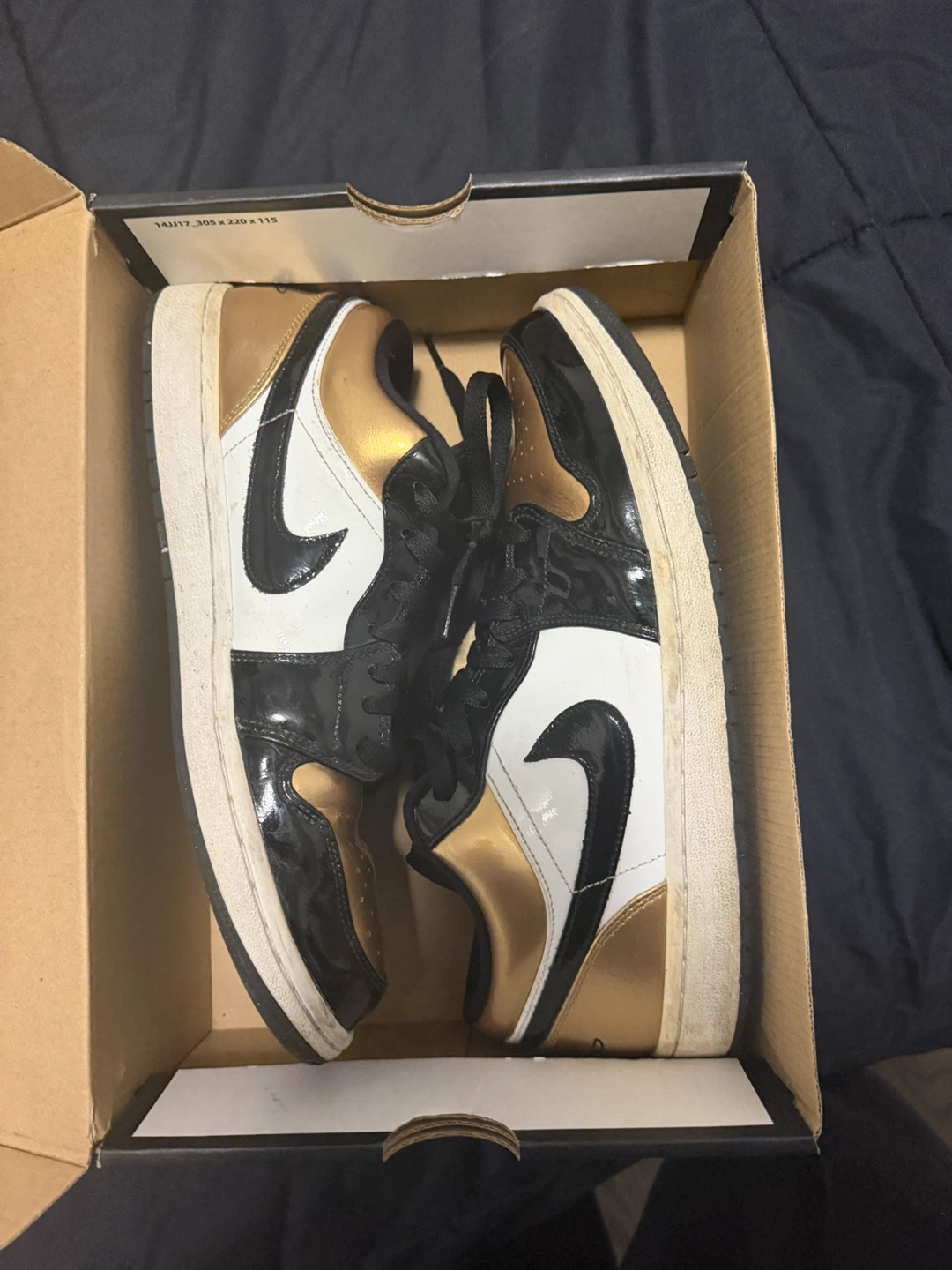 Air Jordan 1 Low Gold Black White - photo 4