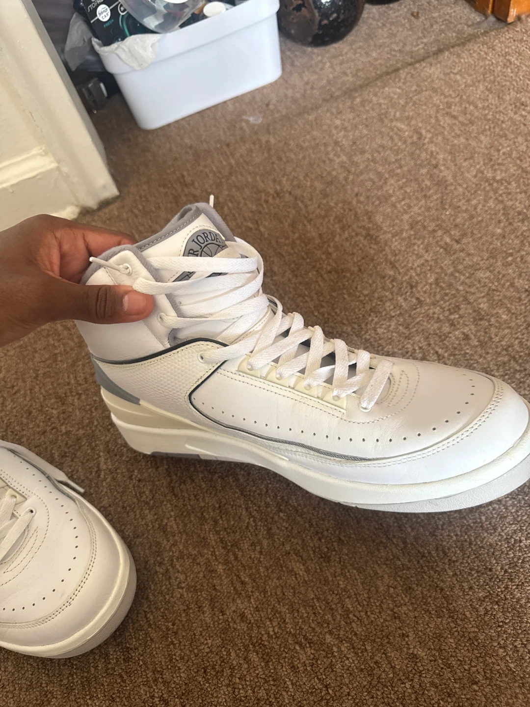 Air Jordan 2 Retro White/Grey Size 13 - photo 3