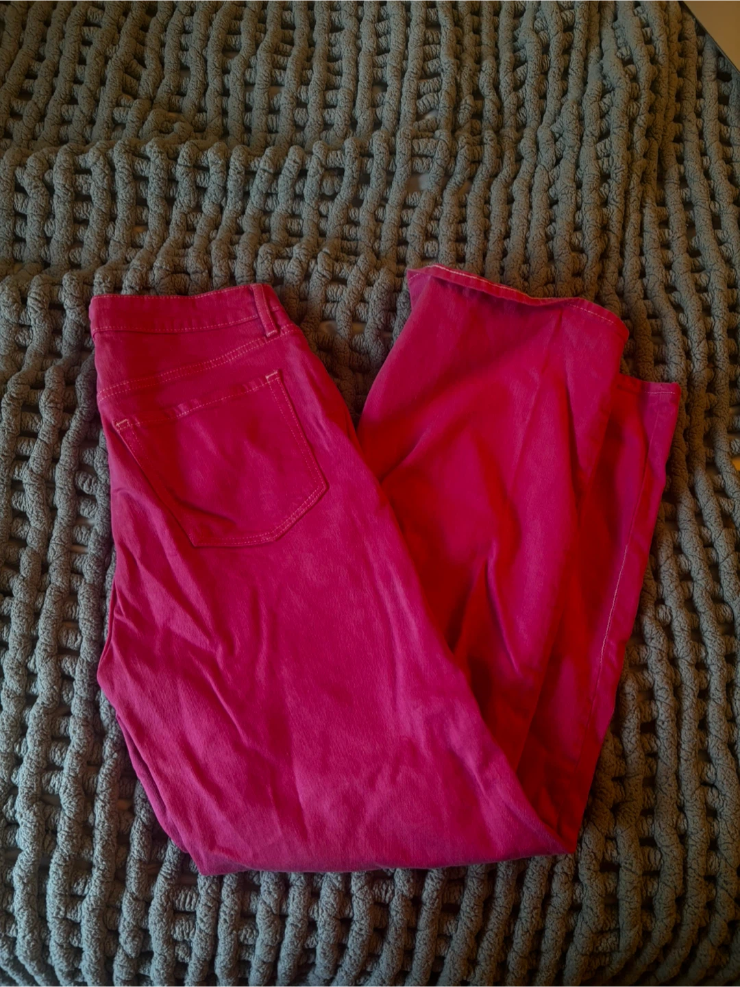 Old Navy Hot Pink Extra High-Rise Wide Leg Jeans