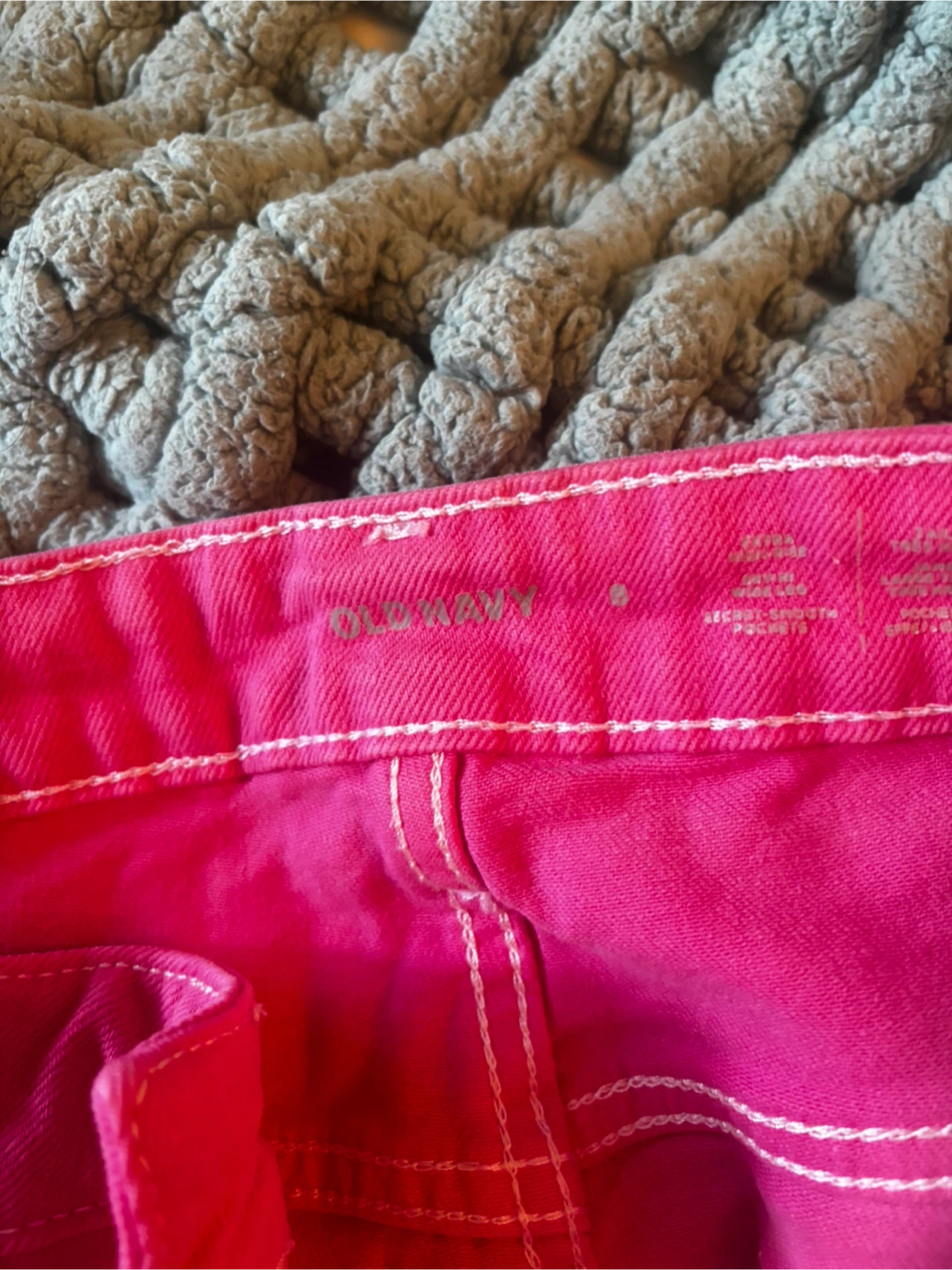Old Navy Hot Pink Extra High-Rise Wide Leg Jeans - photo 2