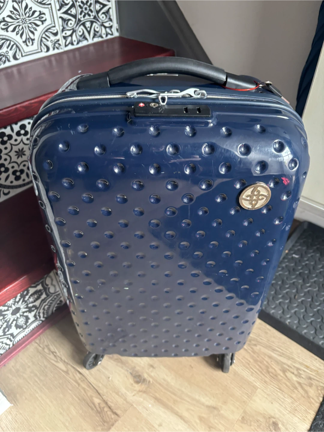 Navy Blue Hardshell Spinner Suitcase