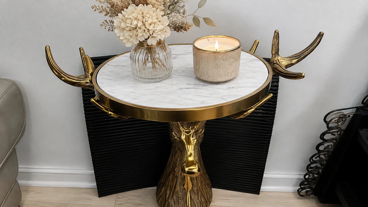 Gold Deer Head Decorative Tray - photo 2