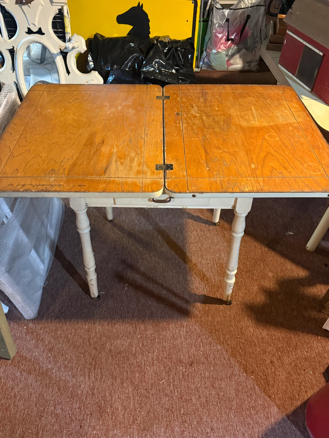 Vintage enamelware expansion table - photo 4