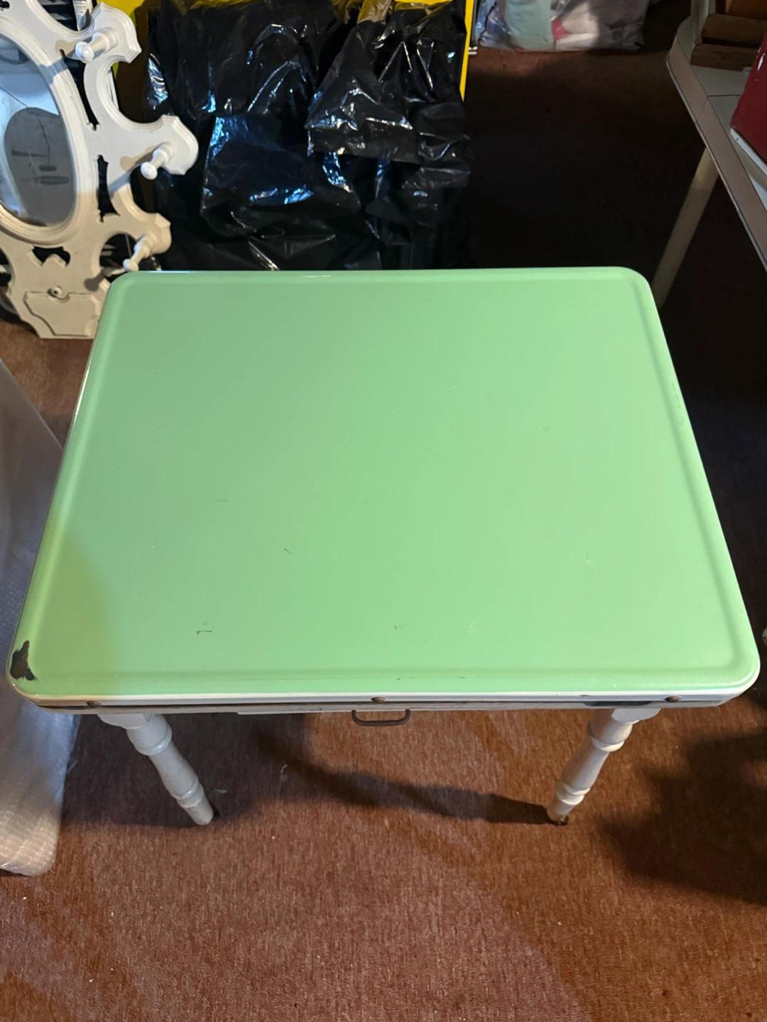 Vintage enamelware expansion table - photo 5